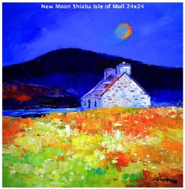 New Moon Shiaba Isle of Mull 24x24  SOLD